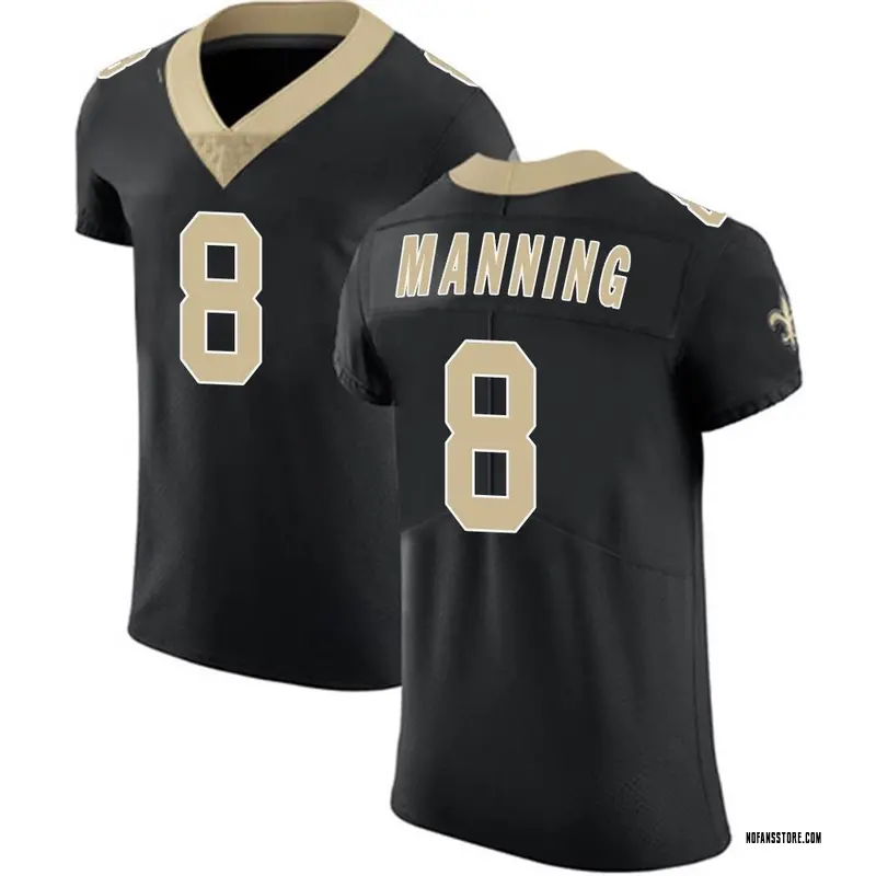 Archie Manning Black New Orleans Saints Autographed Mitchell & Ness Replica  Jersey with Saints Ring of Honor Inscription